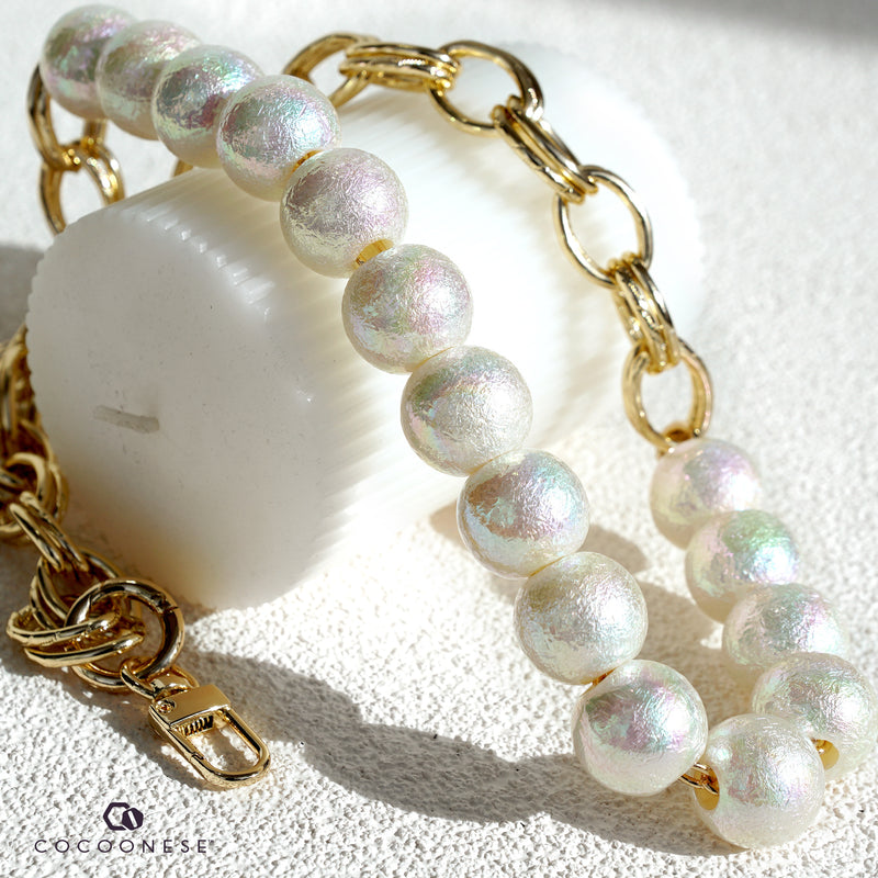 Imitation Pearl Bead Bag Chain Strap - French 75