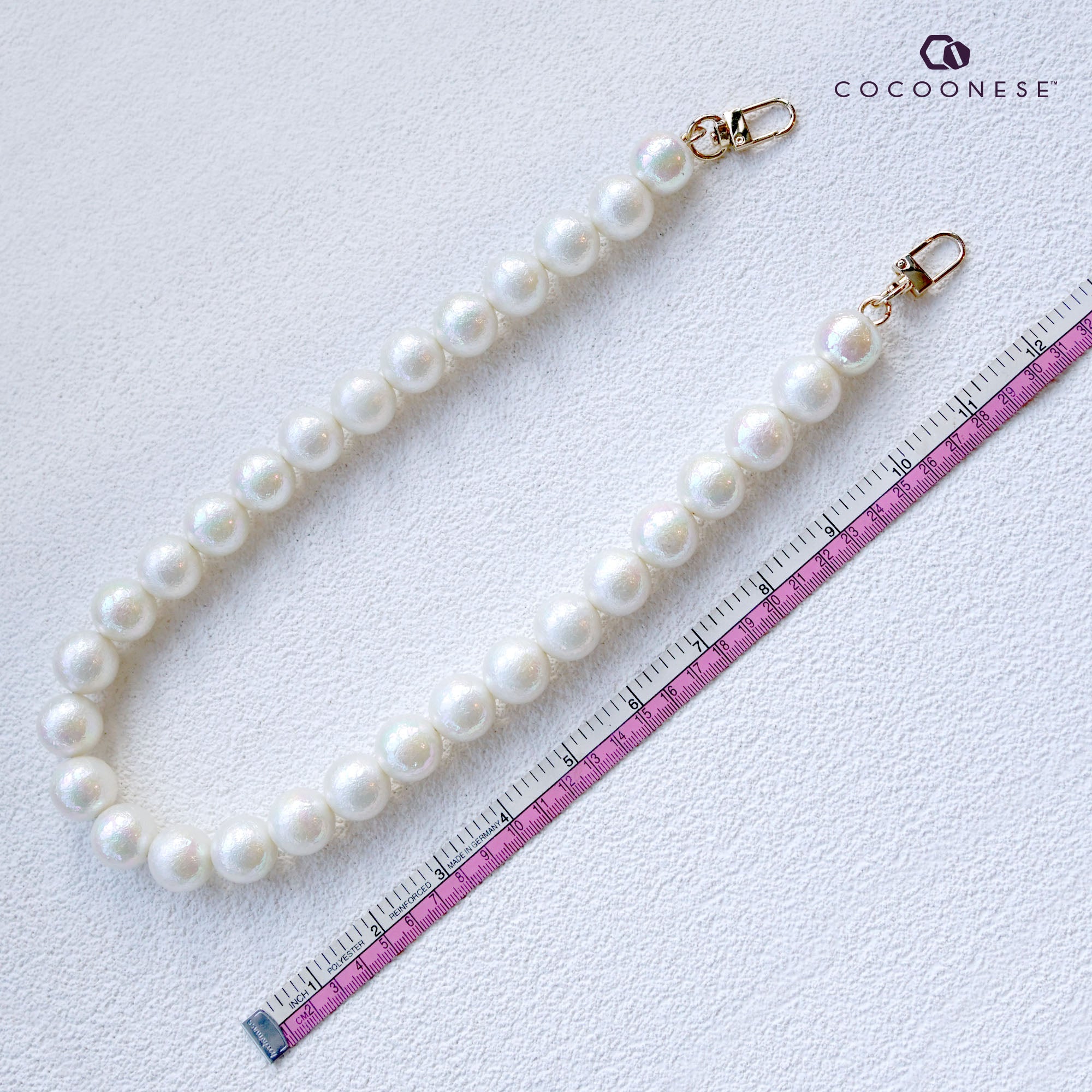 Imitation Pearl Bead Bag Chain Strap - Tipperary