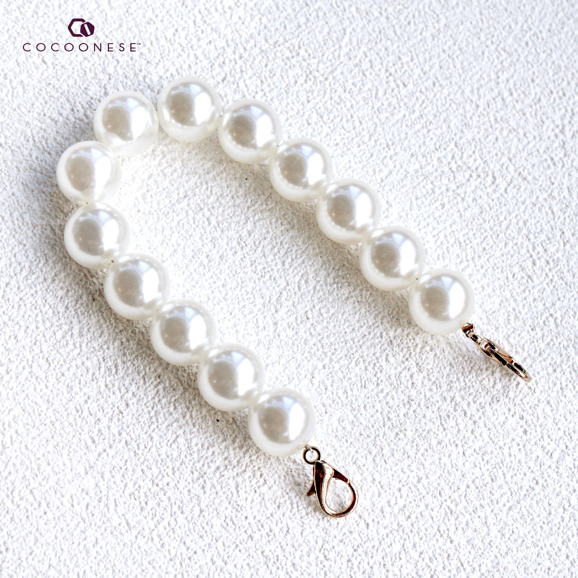 Imitation Pearl Bead Bag Chain Strap - Caipirinha