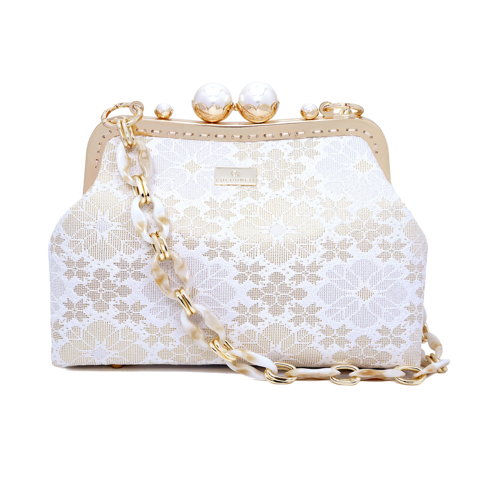 Acrylic Chain Songket Shoulder Bag