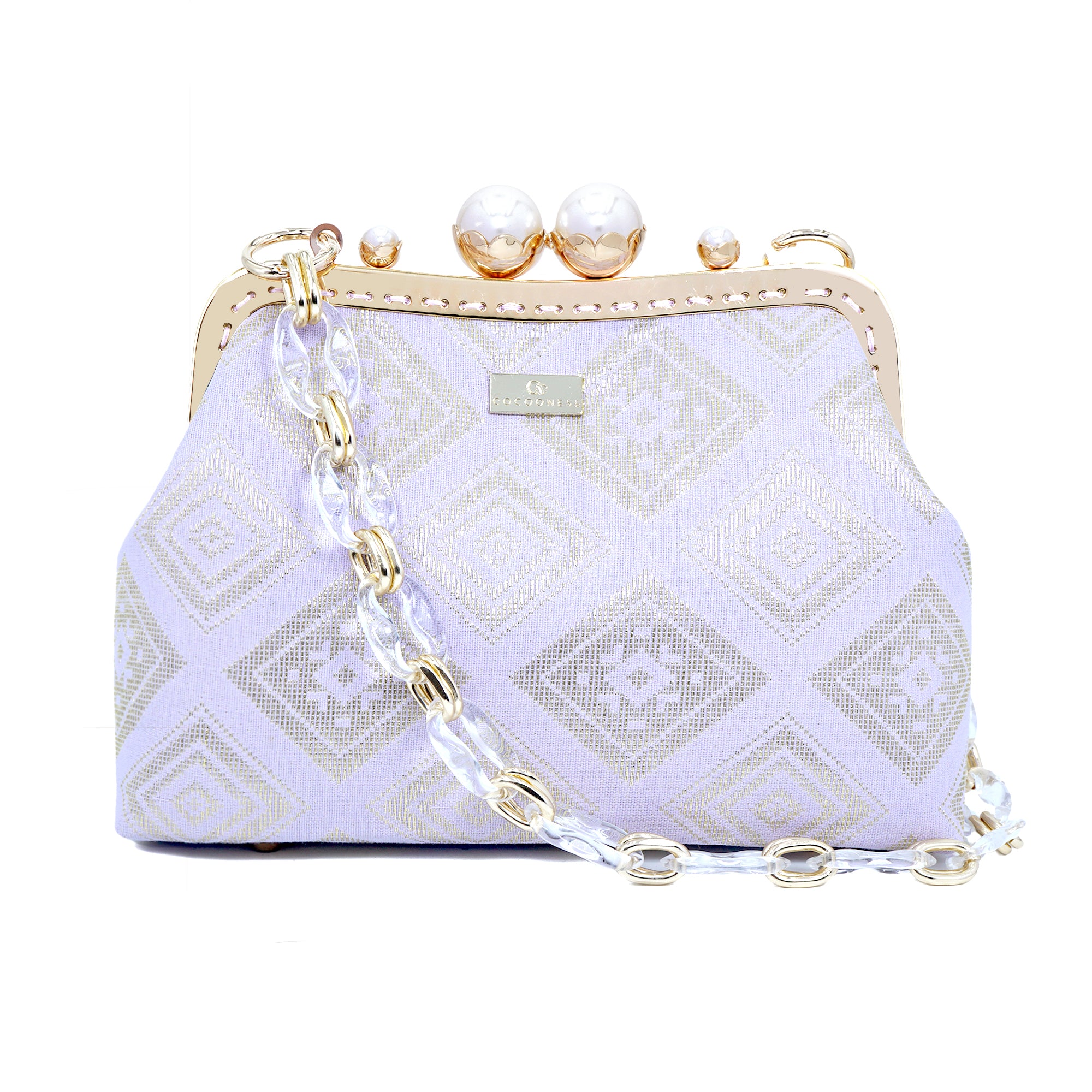 Acrylic Chain Songket Shoulder Bag - Grayles(LV)