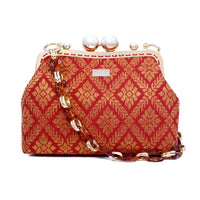 Acrylic Chain Songket Shoulder Bag - Palace Thai(RD)