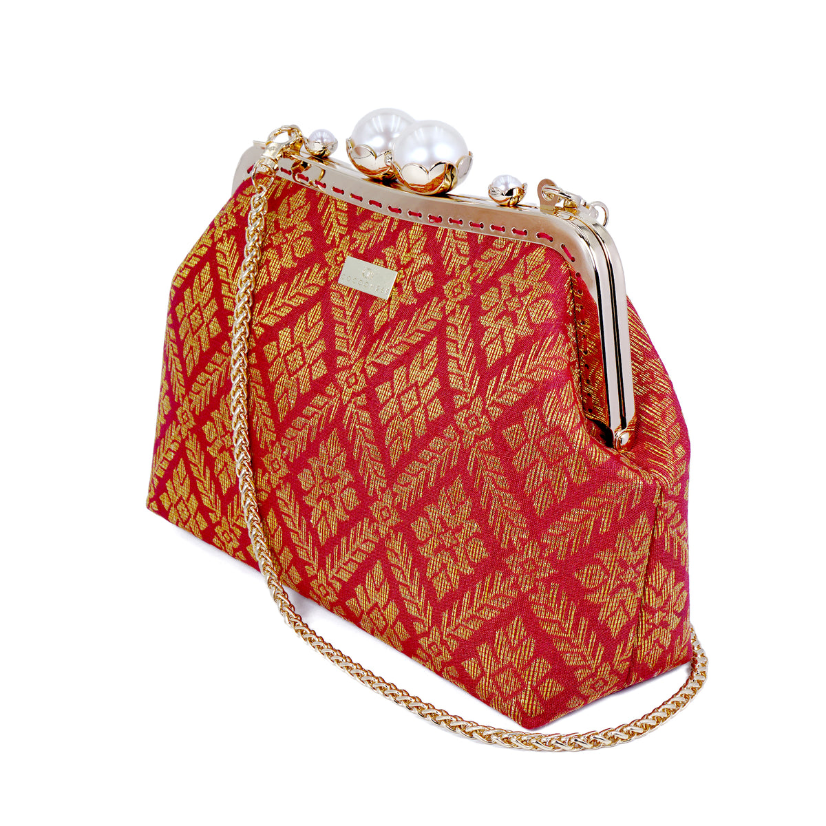 Acrylic Chain Songket Shoulder Bag