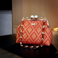 Acrylic Chain Songket Shoulder Bag - Palace Thai(RD)