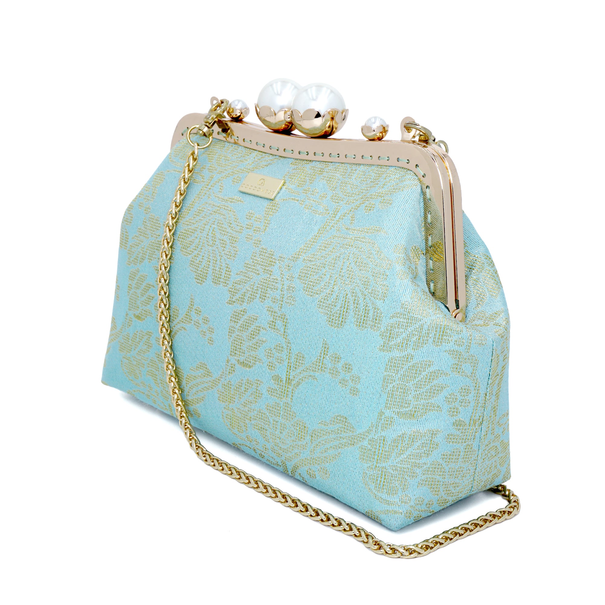 Acrylic Chain Songket Shoulder Bag - Duckweed(MT)