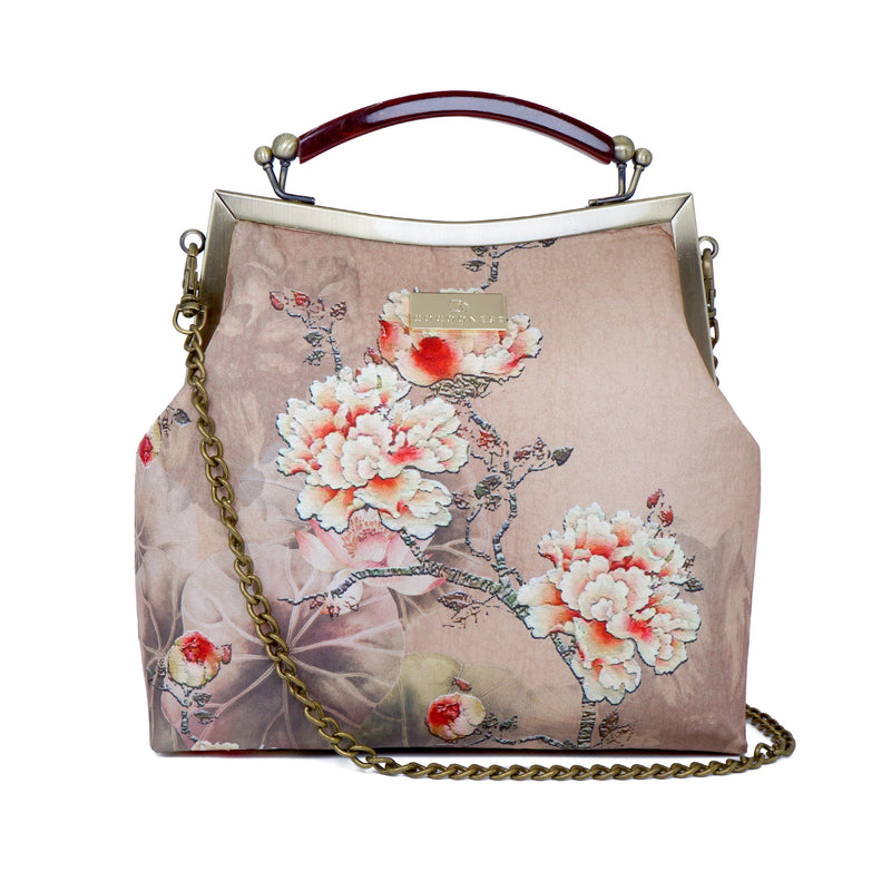 ﹤Design Orchard Only﹥Amber Resin Top Handle Bag(L) - Blossoms In Dream