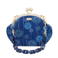 Acrylic Chain Handle Clasp Sling Bag - Hanabi