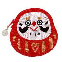 Beaded Coin Purse - Daruma