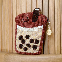 Beaded Coin Purse - Bubble Tea