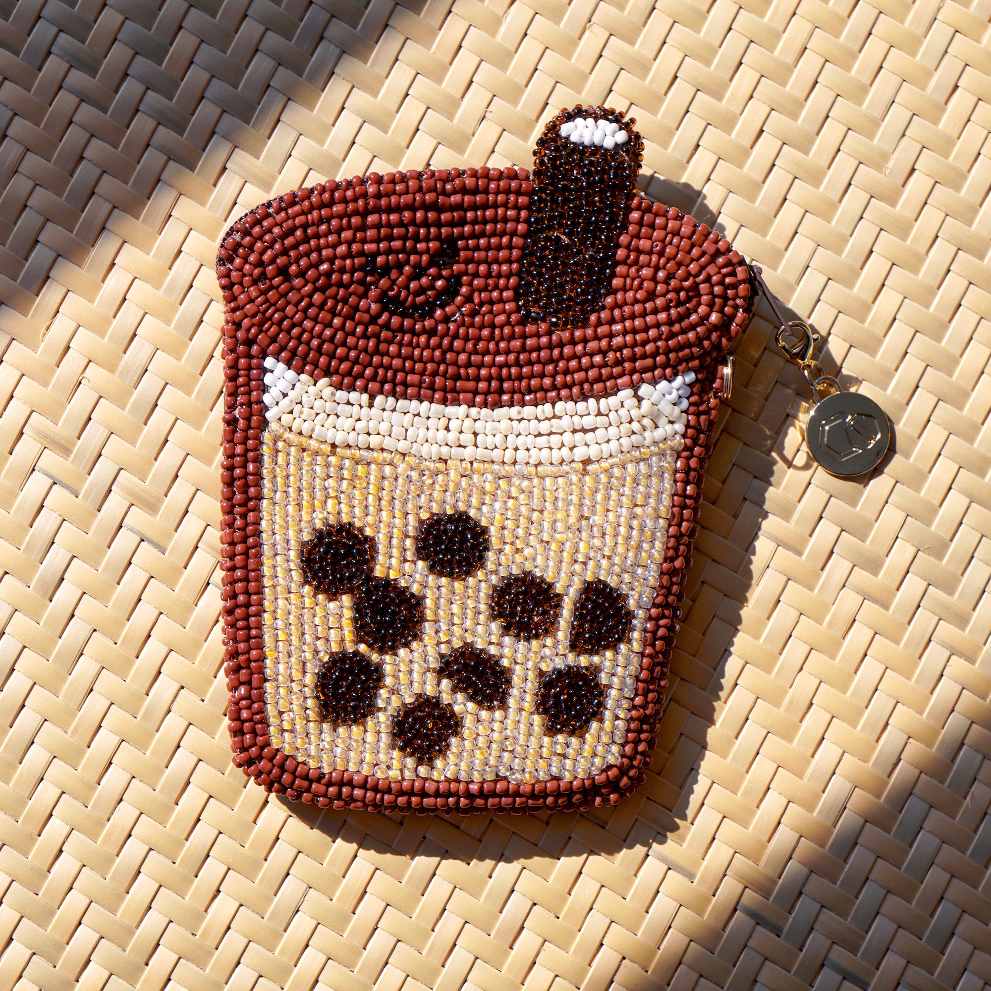 Beaded Coin Purse - Bubble Tea