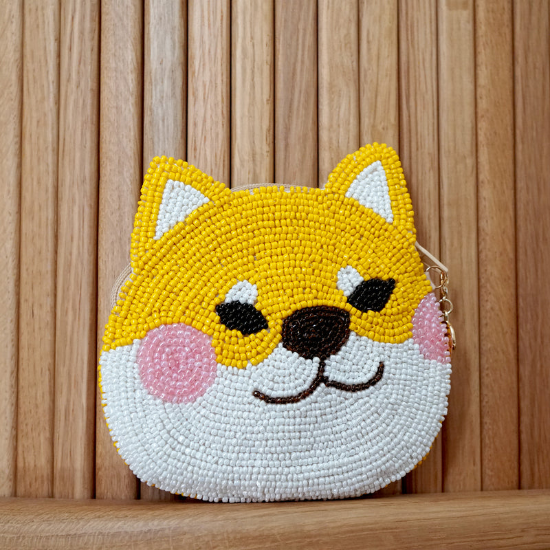 Beaded Coin Purse - Shiba(YW)