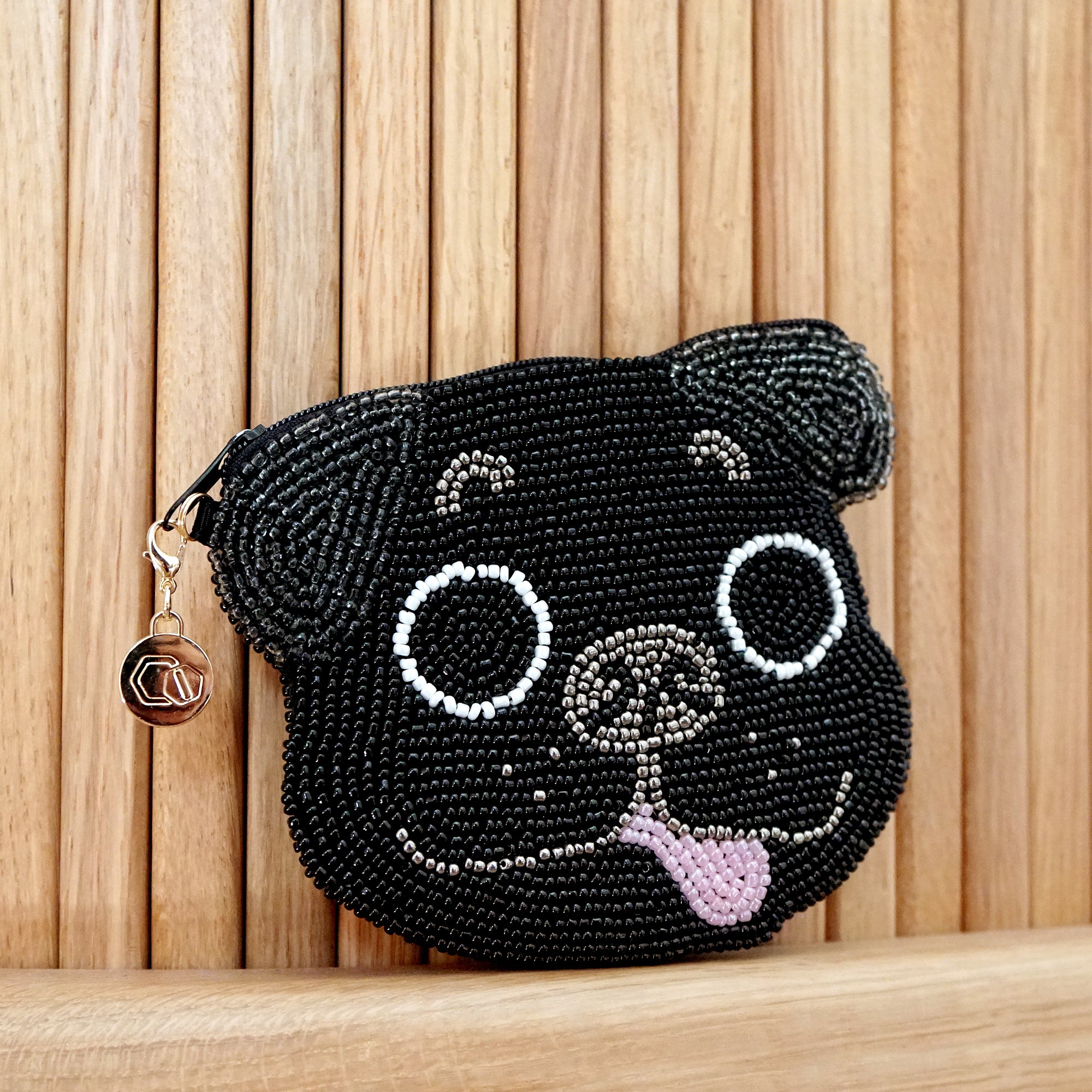 Beaded Coin Purse - Pug