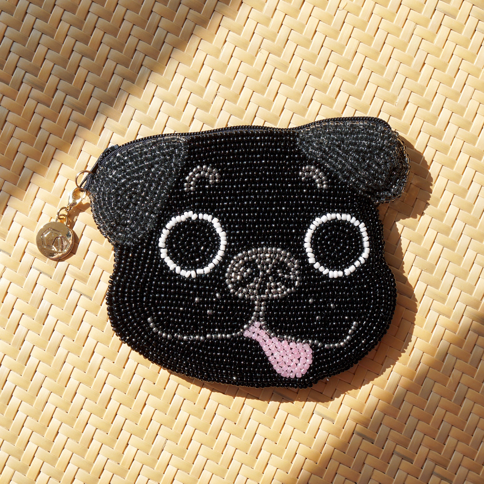 Beaded Coin Purse - Pug