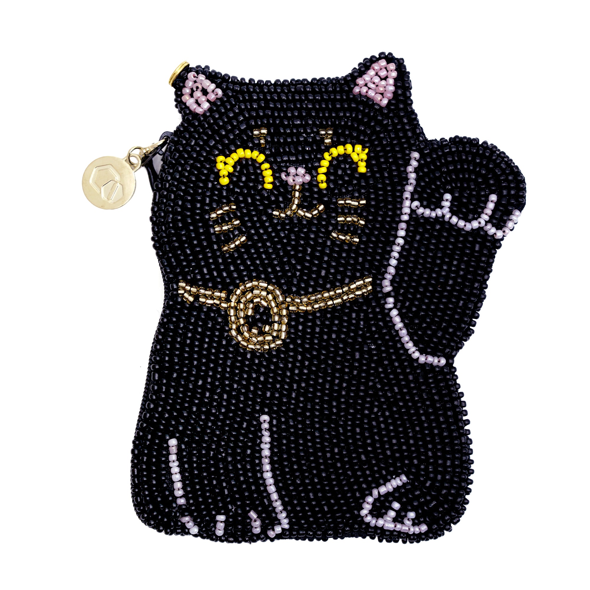 Beaded Coin Purse - Lucky Meow