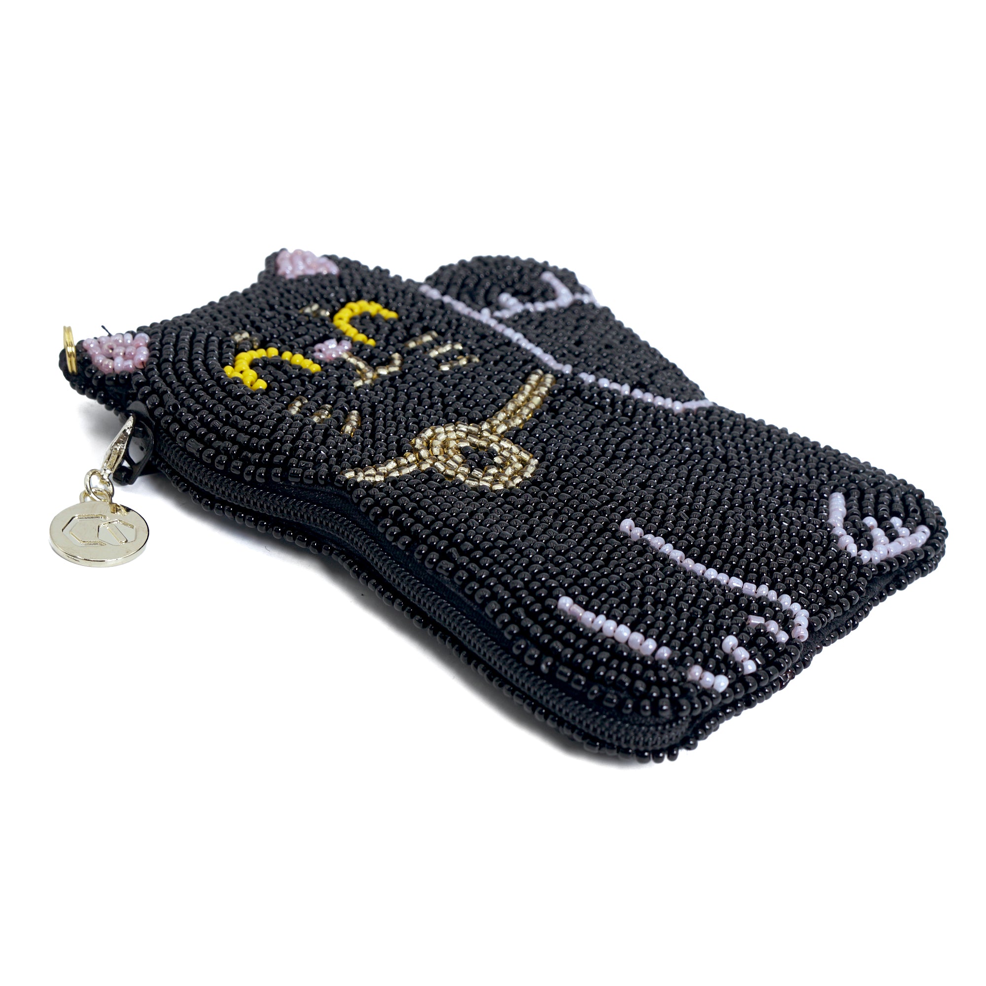 Beaded Coin Purse - Lucky Meow