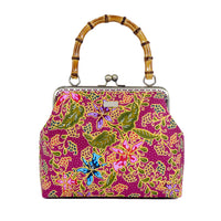 Bamboo Top Handle Bag - Orchid