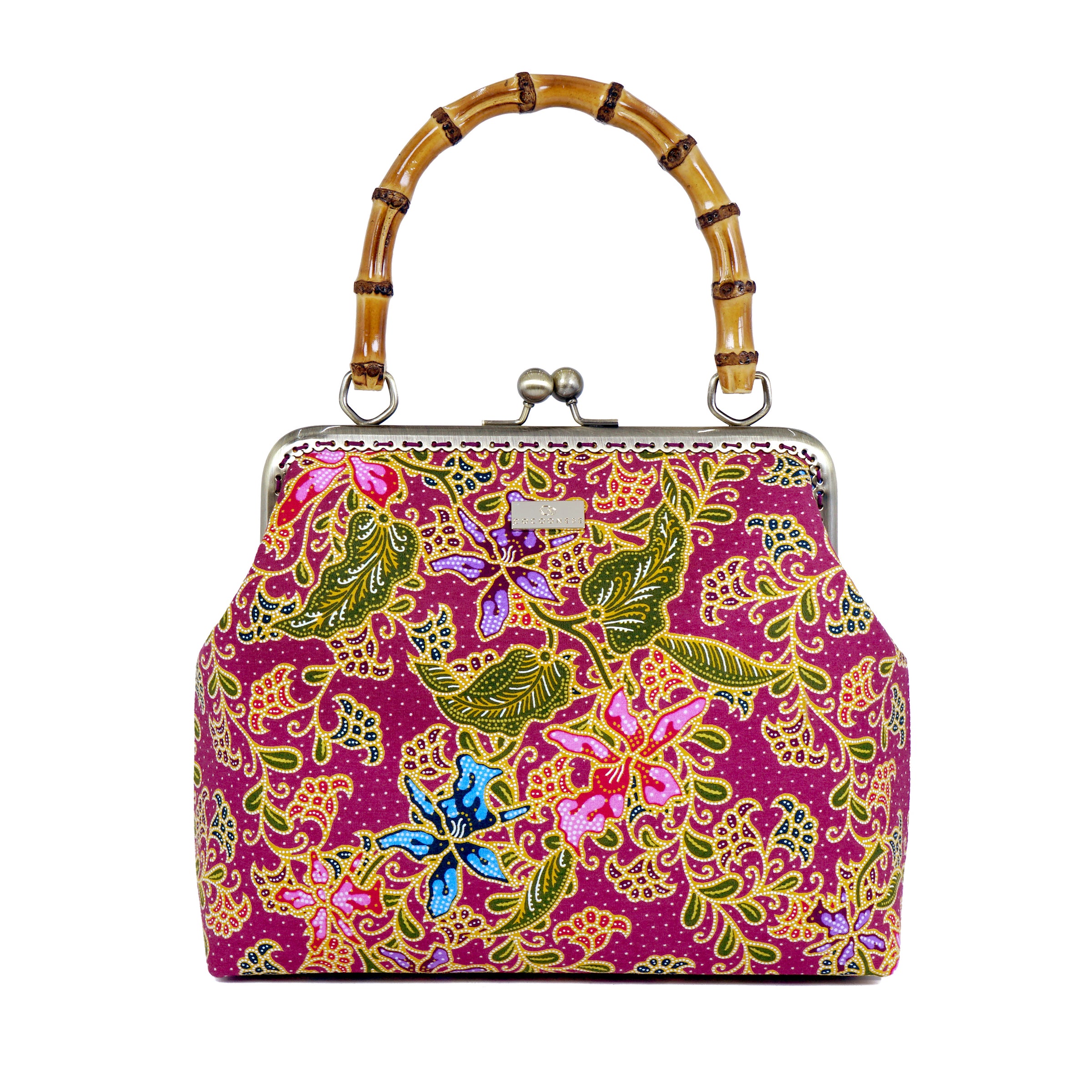 Bamboo Top Handle Bag - Orchid