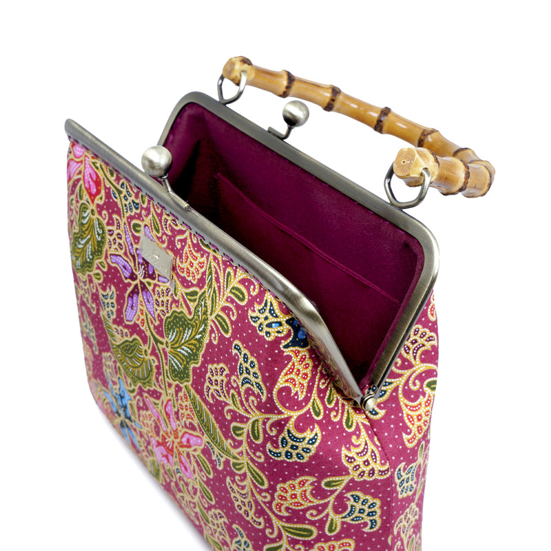 Bamboo Top Handle Bag - Orchid