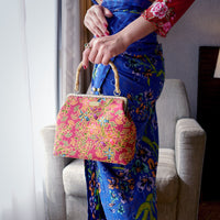 Bamboo Top Handle Bag - Orchid