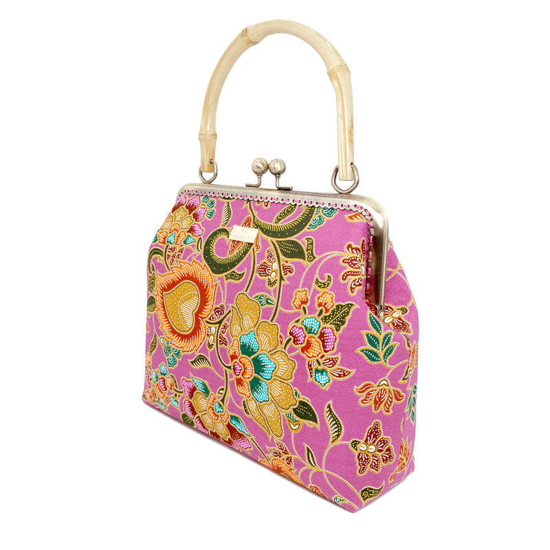 Bamboo Top Handle Bag - Early Crocus(PK)