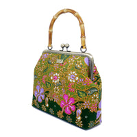 Bamboo Top Handle Bag - Hibiscus