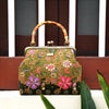 Bamboo Top Handle Bag - Hibiscus