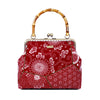 Bamboo Top Handle Bag - Floral Rub