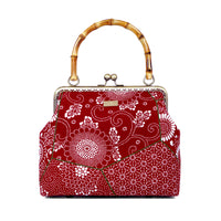 Bamboo Top Handle Bag - Floral Rub