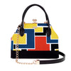 Leather Top-Handle Bag - Mondrian