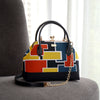 Leather Top-Handle Bag - Mondrian