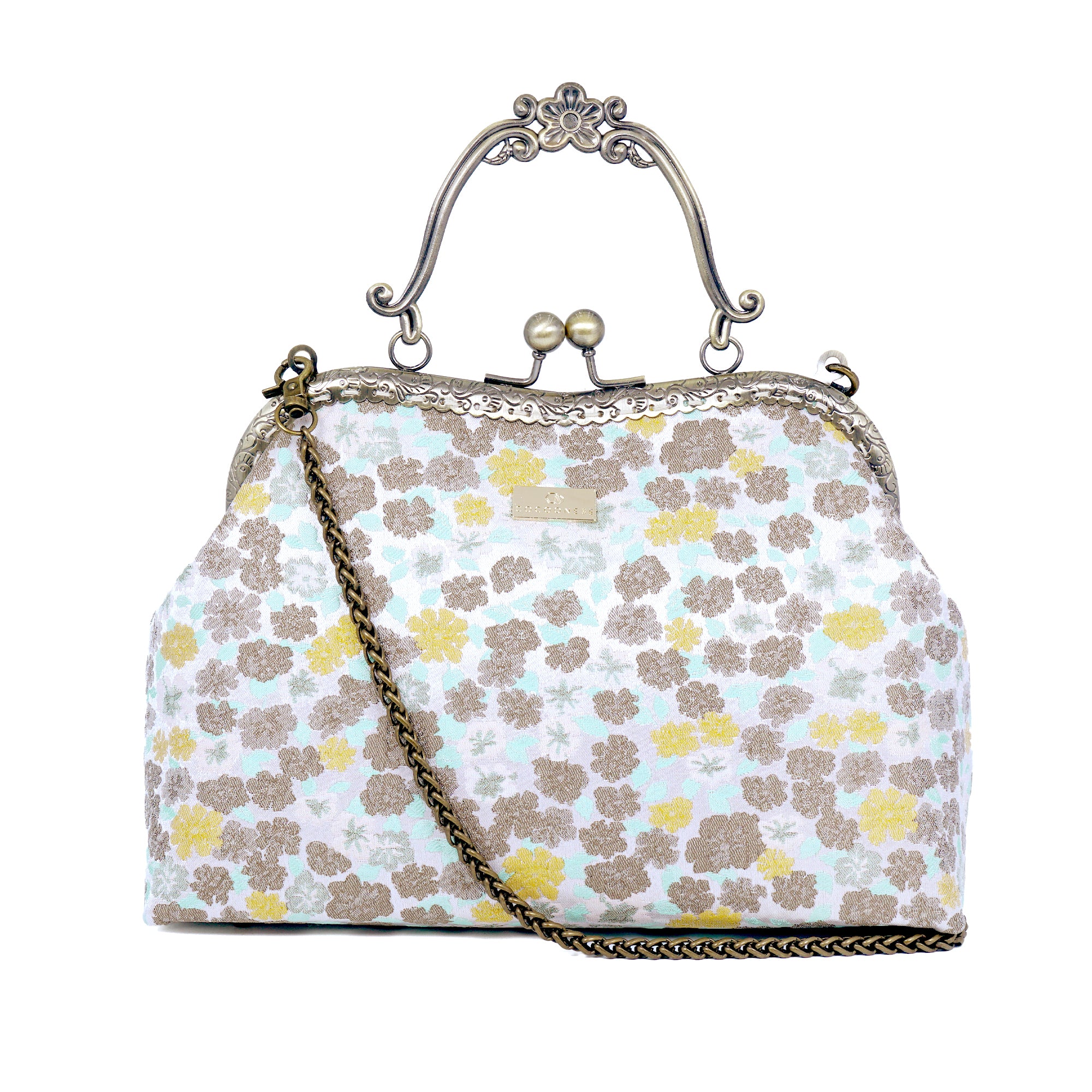 Floral Metal Handle Bag - Yukinohan