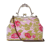 Floral Metal Handle Bag - Tender Rose