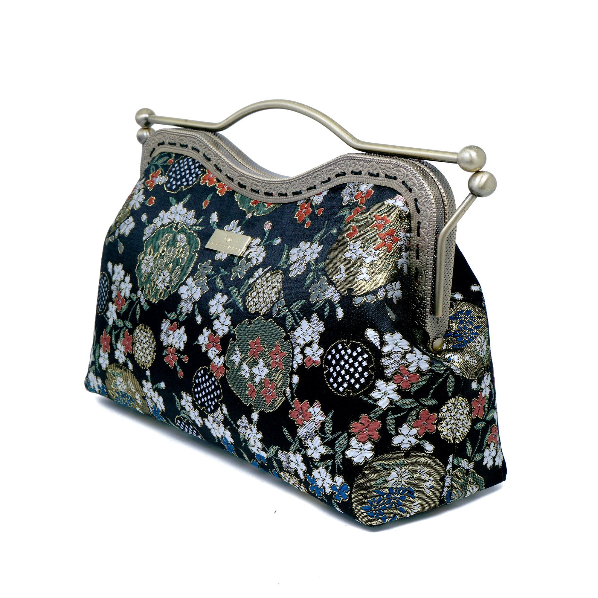 Dual Lock Metal Handle Bag - Snowdrop