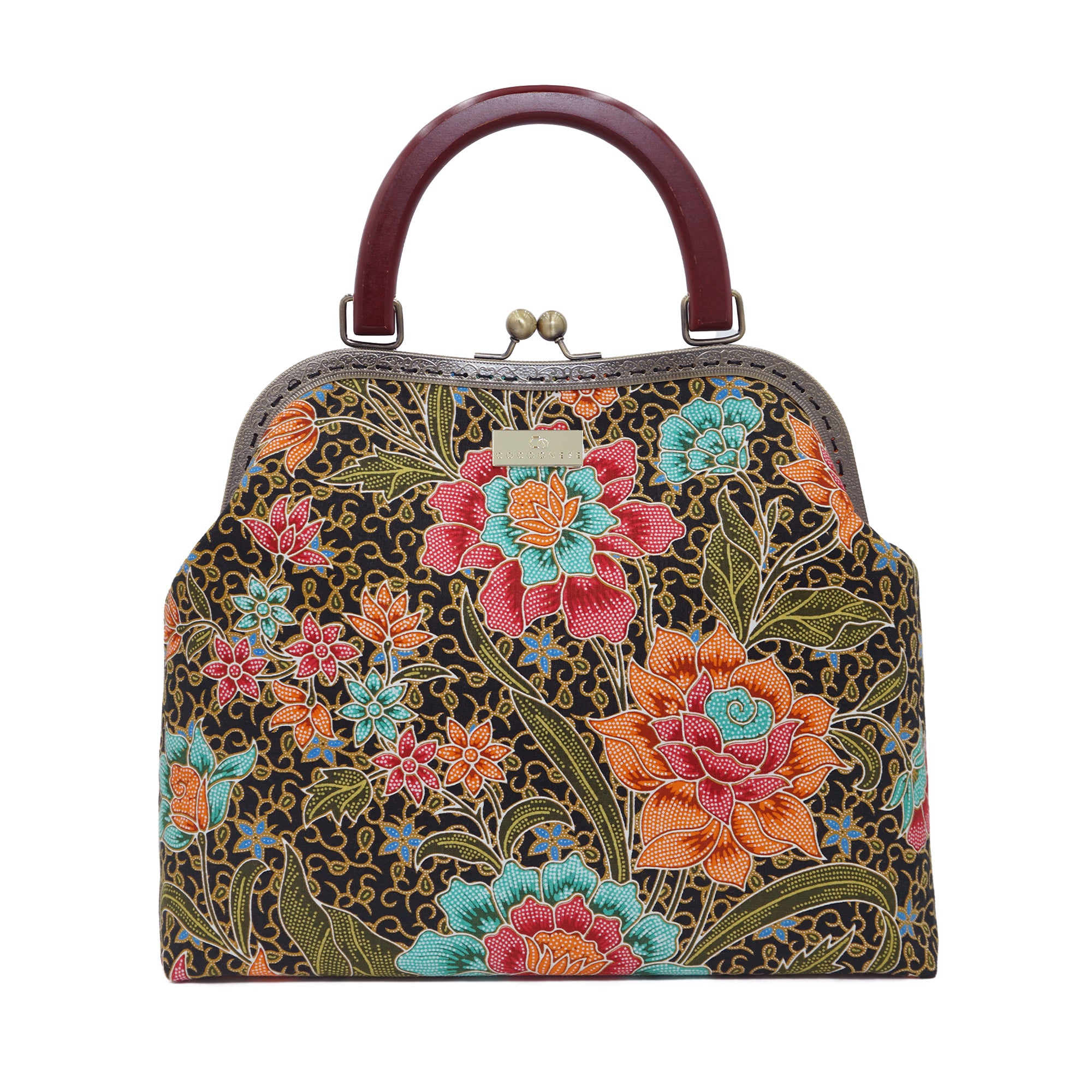 30% OFF - Clasp Handbag - Batik(BK)