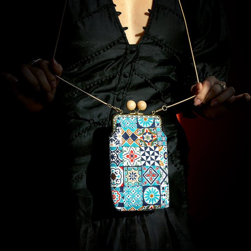 Cell Phone Purse - Peranakan Tiles