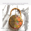 Round Hard Case Bamboo Handle Bag - Tango