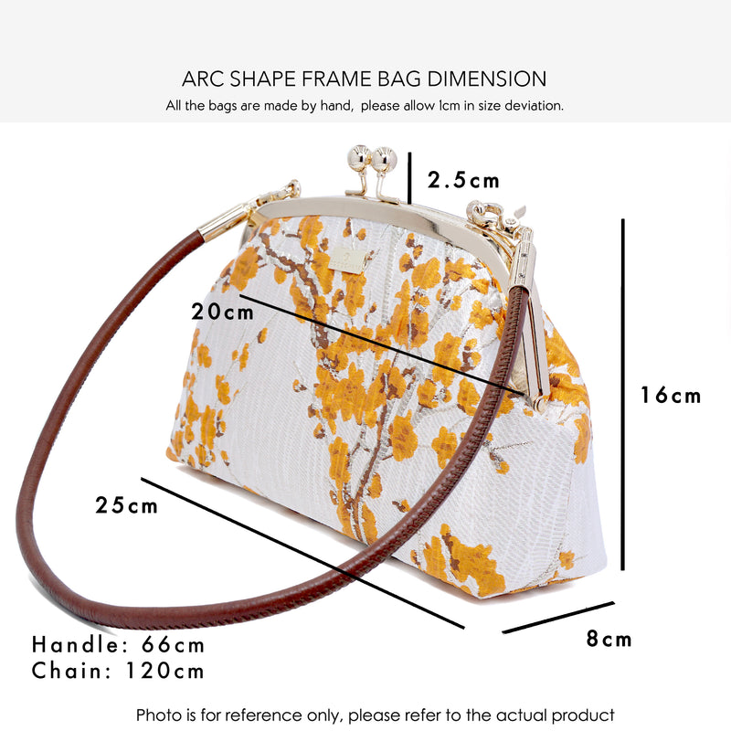 Arc Shape Frame Bag - Golden Ume