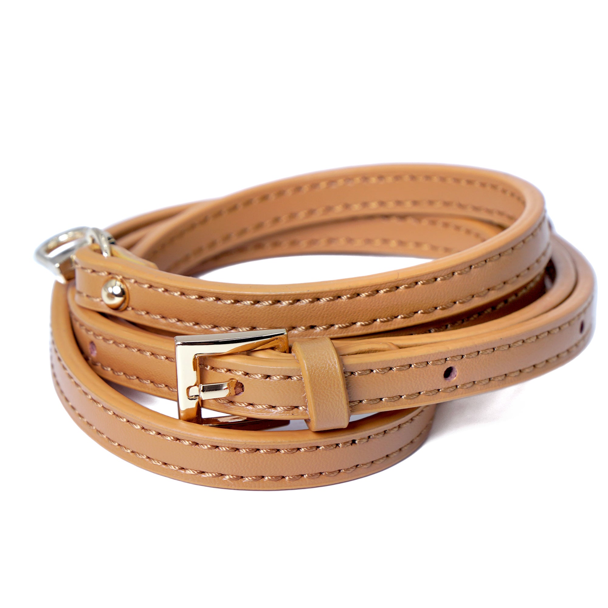 Leather Strap For Crossbody 120cm - Gold Hardware