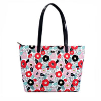 Zipper Top Tote Bag - Tsubaki Garden