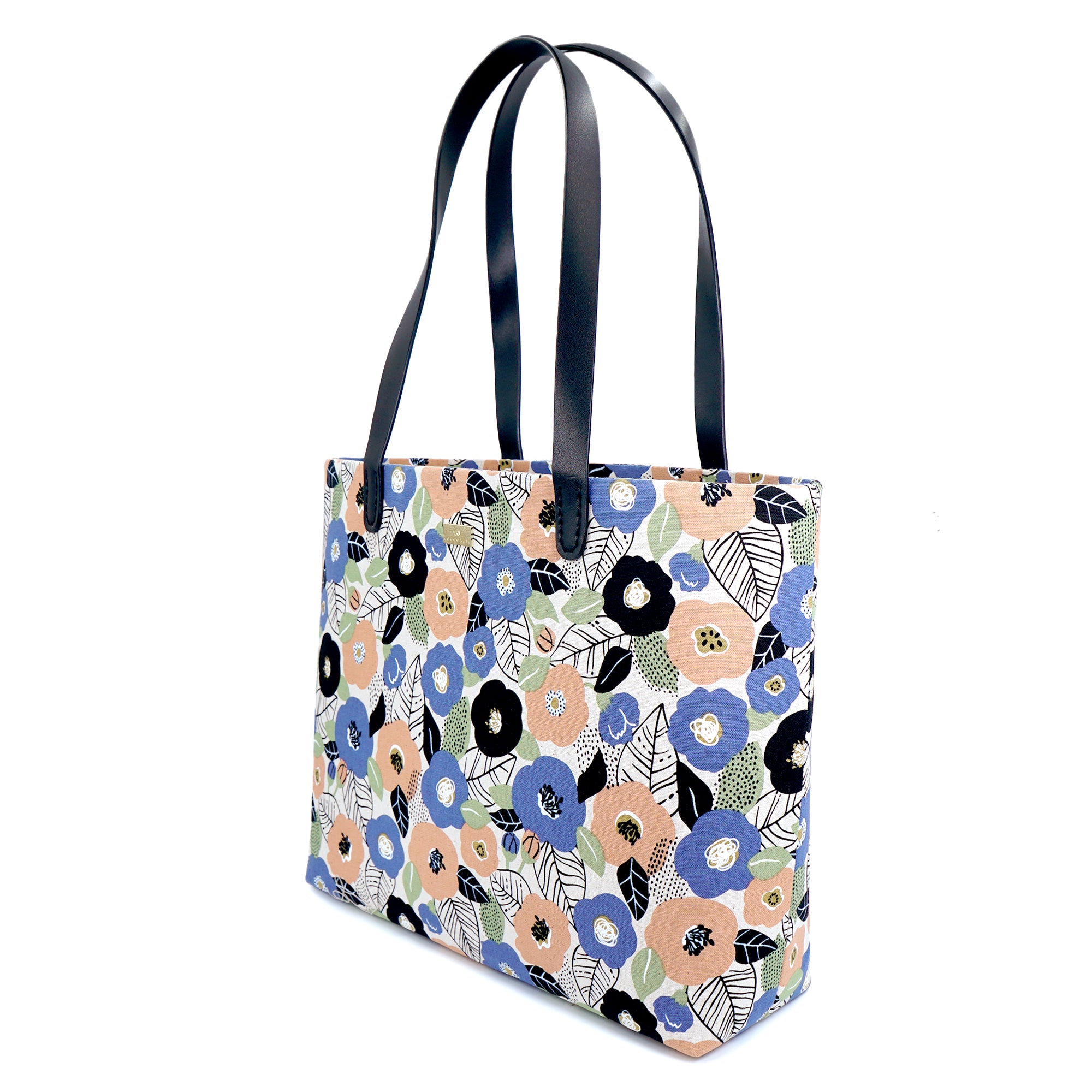 Zipper Top Tote Bag - Tsubaki Garden