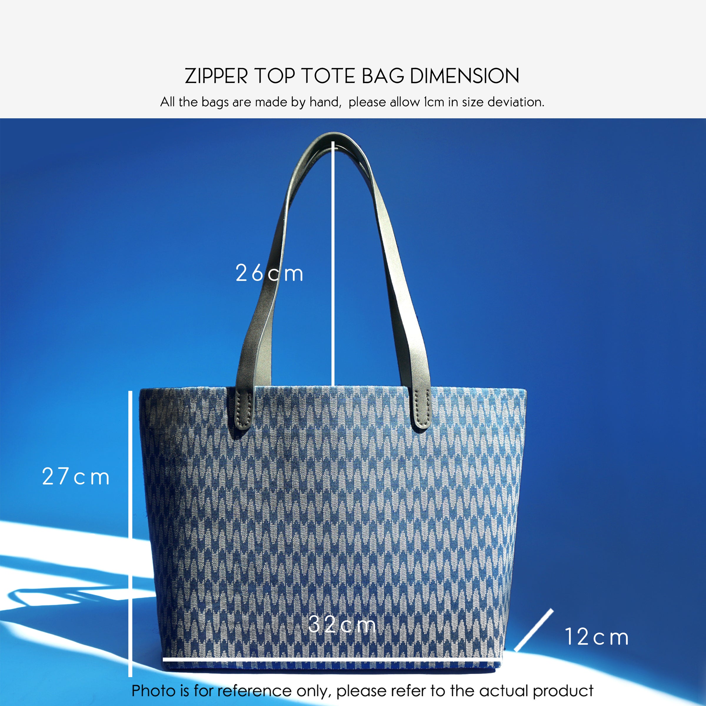 Zipper Top Tote Bag -  Fall