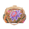 Round Crossbody Bag With Wooden Frame - Whimsy