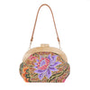 Round Crossbody Bag With Wooden Frame - Whimsy