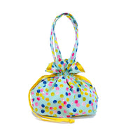 50% OFF - Drawstring Top Handle Handbag  - Bubble Gum